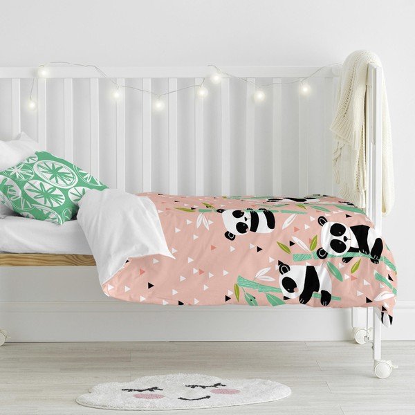 Lenjerie de pat din bumbac pentru copii Moshi Moshi Garden, 115 x 145 cm-image-1