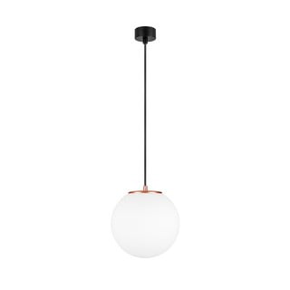 Lustră cu manșon arămiu Sotto Luce TSUKI M, ⌀ 25 cm, alb