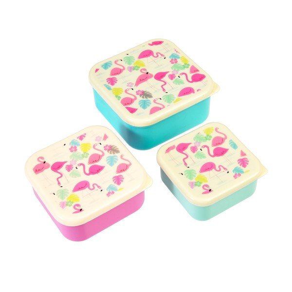 Set 3 recipiente pentru gustare Rex London Flamingo Bay