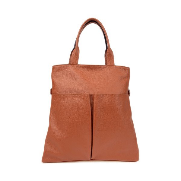 Geantă de mână tote din piele Roberta M, maro
