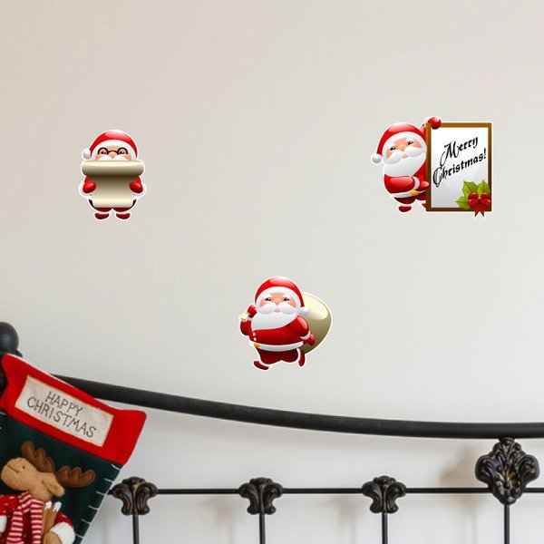 Set 9 autocolante Crăciun Ambiance Funny Santa Claus-image-2