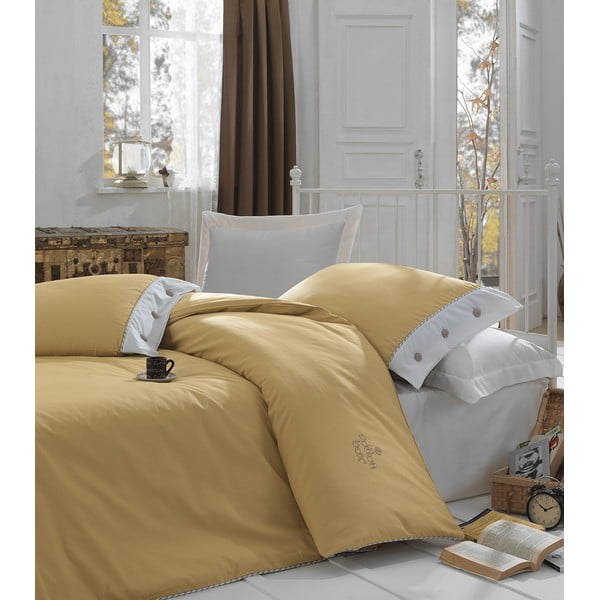 Lenjerie de pat cu cearșaf Caramelino, 200 x 220 cm