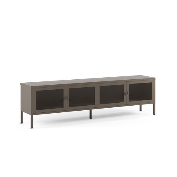 Comodă TV gri din metal 160x50x35 cm Fayna – Marckeric-image-2