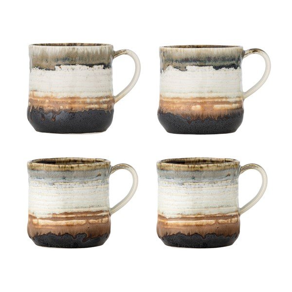 Căni 4 buc. din gresie 380 ml Deana – Bloomingville