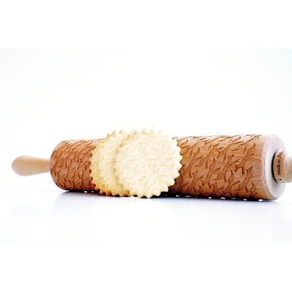 Făcăleț din lemn cu model pentru aluat Valek Foxes-image-3