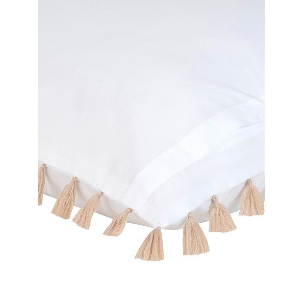 Față de pernă decorativă din bumbac percale Westwing Collection, 40 x 80 cm, alb-image-1