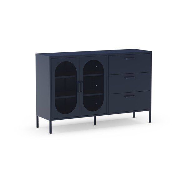 Comodă albastru-închis 140x90 cm Diora – Marckeric-image-3