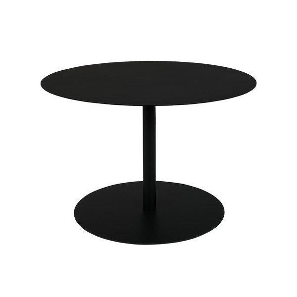 Măsuță de cafea neagră rotundă din metal ø 60 cm Snow – Zuiver