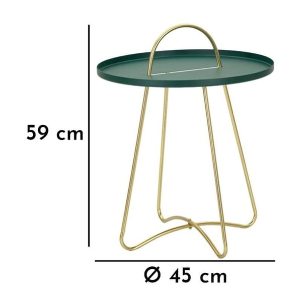 Măsuță auxiliară rotundă din metal ø 45 cm Grent – Mauro Ferretti-image-4