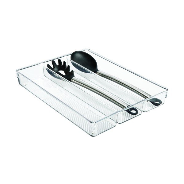 Organizator transparent cu 3 compartimente iDesign Linus, 35 x 27 cm-image-2