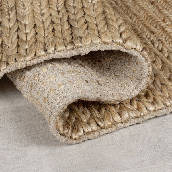 Covor în culoare naturală țesut manual din chenaf 120x170 cm Drew Border – Flair Rugs-image-2