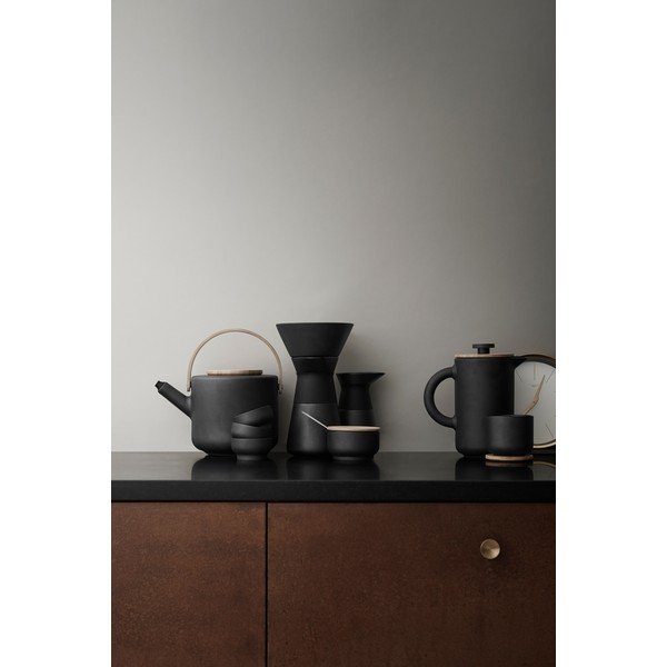 Espressor moka negru din gresie ceramică 600 ml Theo – Stelton-image-2