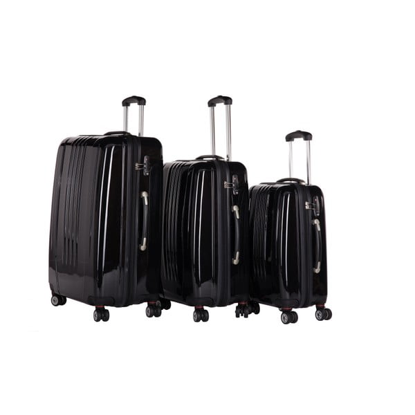 Set 3 trolere Packenger Premium Koffer, negru
