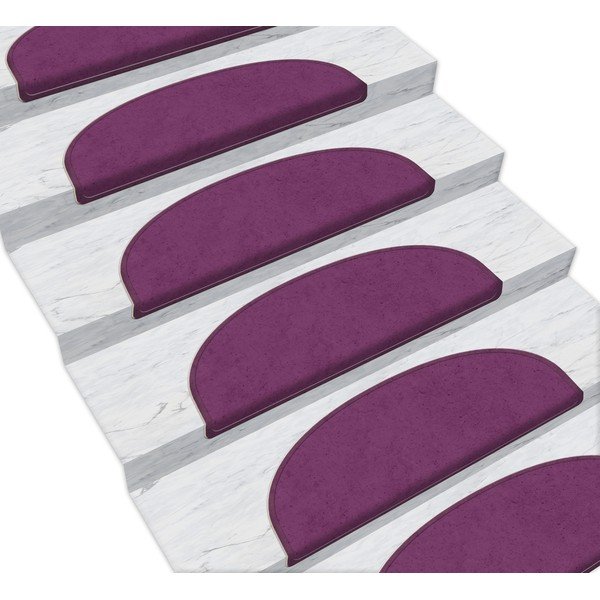 Covorașe pentru scări mov în set de 16 bucăți 65x20 cm Dots - Vitaus-image-1