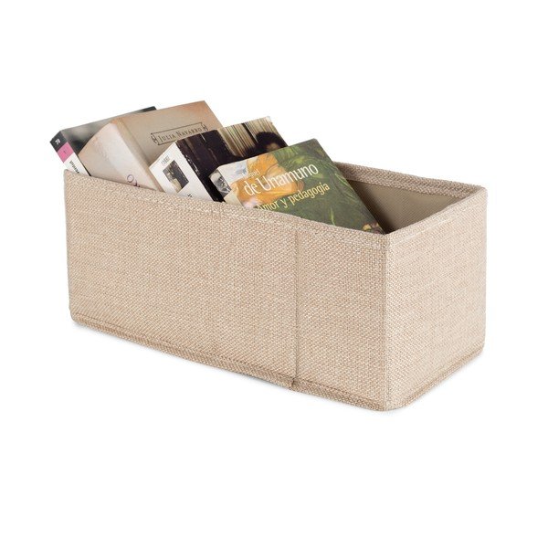 Cutie de depozitare bej din material textil 28x12x12 cm Sandy – Compactor