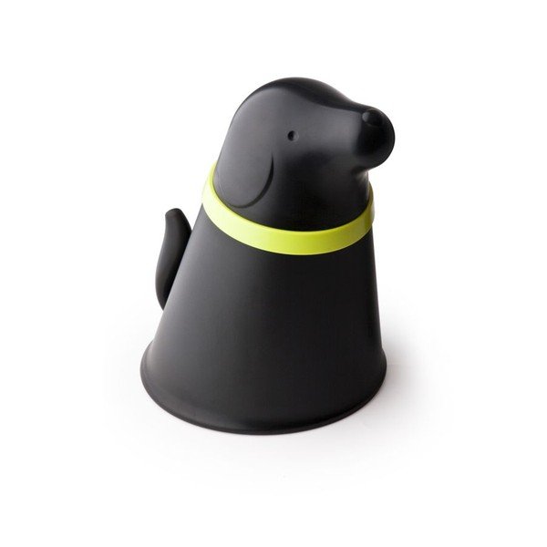 Bol cu recipient de mâncare Qualy&CO Pupp, negru-image-1