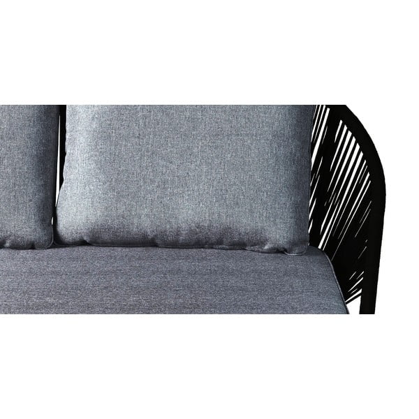 Canapea de grădină cu 3 locuri Bonami Selection North, negru-image-4