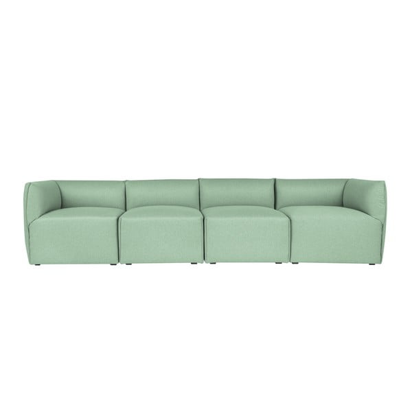 Canapea modulară cu 4 locuri Norrsken Ollo, verde mentol