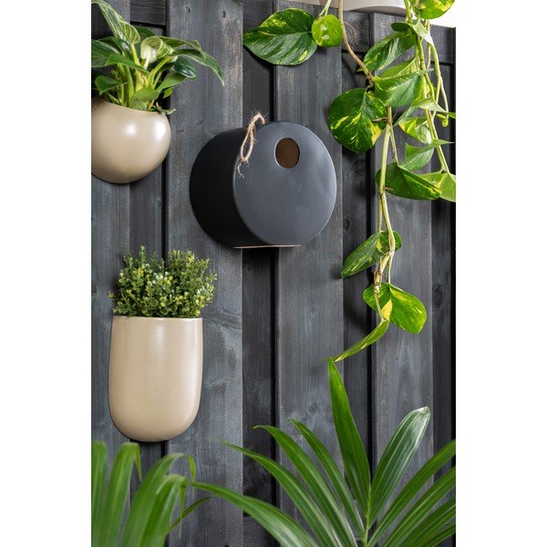 Căsuță din ceramică pentru păsări PT LIVING Bird, ø 20 cm, negru-image-1
