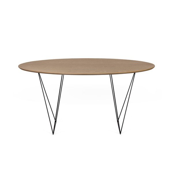 Masă cu picioare metalice Symbiosis Row, decor nuc, Ø150 cm-image-1