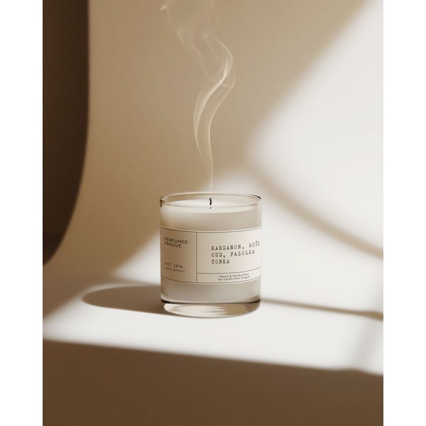 Lumânare parfumată din ceară de soia timp de ardere 40 h #83 Cardamom, Rose, Oud, Tonka – Perfumed Prague-image-4