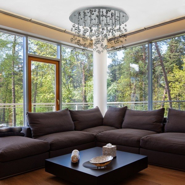 Lustră Evergreen Lights Drops Chrome, ⌀ 40 cm-image-1