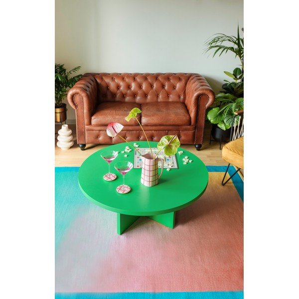 Măsuță de cafea verde rotundă ø 100 cm Pausa – Really Nice Things-image-3