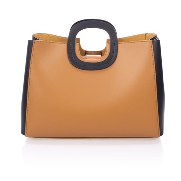 Geantă din piele Markese Cremio, maro-image-2