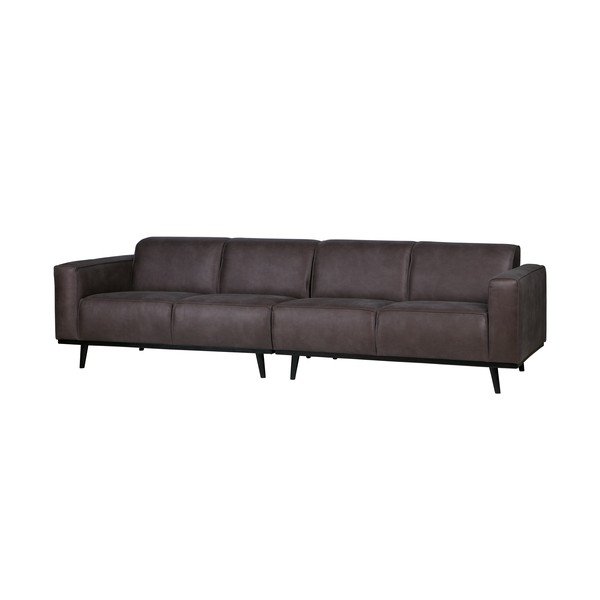 Canapea cu husă din imitație de piele BePureHome Statement, lungime 280 cm, gri închis-image-3