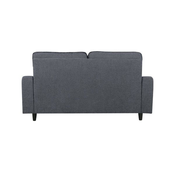 Canapea cu 3 locuri Kooko Home Rumba, gri închis -image-3