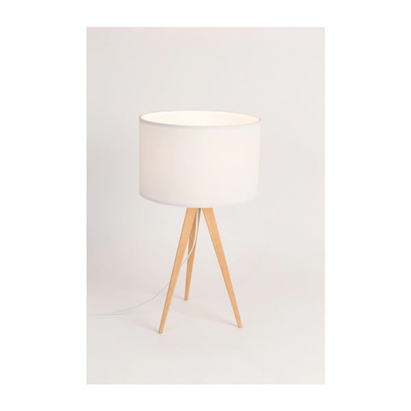 Veioză Zuiver Tripod wood, ø 28 cm, alb-image-3