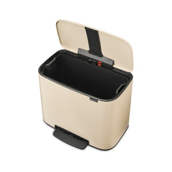 Coș de gunoi bej cu pedală din oțel 36 l Bo – Brabantia