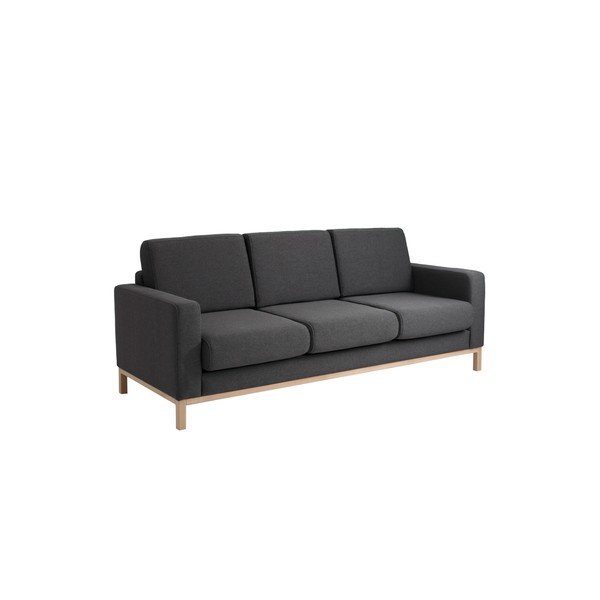 Canapea extensibilă 3 locuri Custom Form Scandic, gri antracit