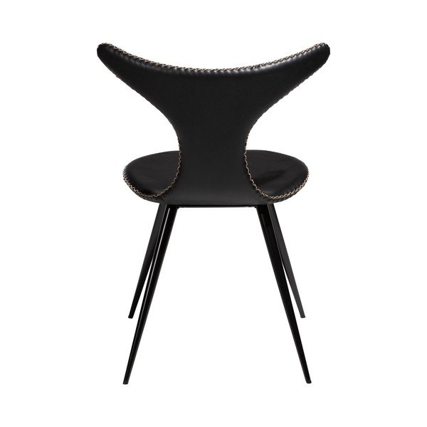 Scaun din piele artificială DAN–FORM Denmark Dolphin, negru-image-3