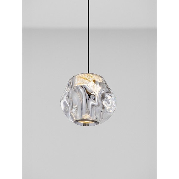 Lustră negru-mat LED cu intensitate reglabilă din metal cu abajur din sticlă acrilică ø 10 cm Ifos – Nova Luce-image-2