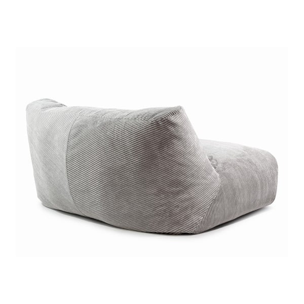 Fotoliu bean bag gri deschis cu tapițerie din catifea reiată Sofa Tube 160 – SLOWDOWN-image-4
