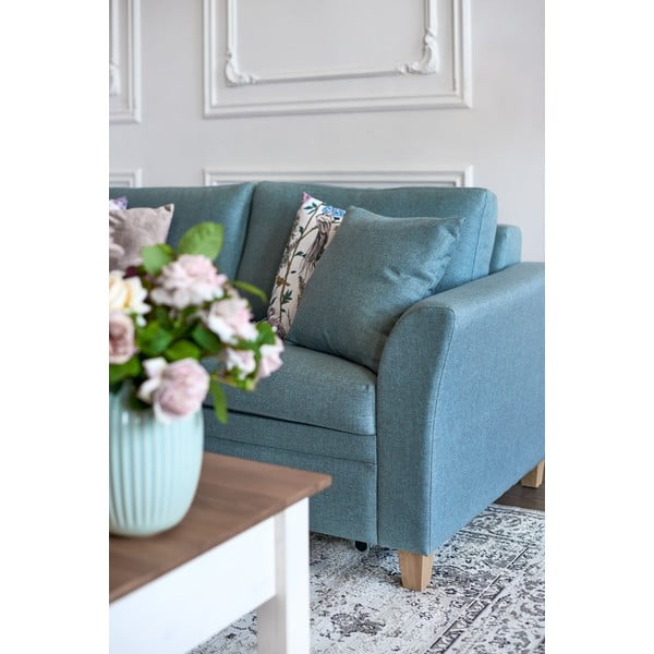 Canapea turcoaz extensibilă 190 cm Sonia - Scandic-image-4