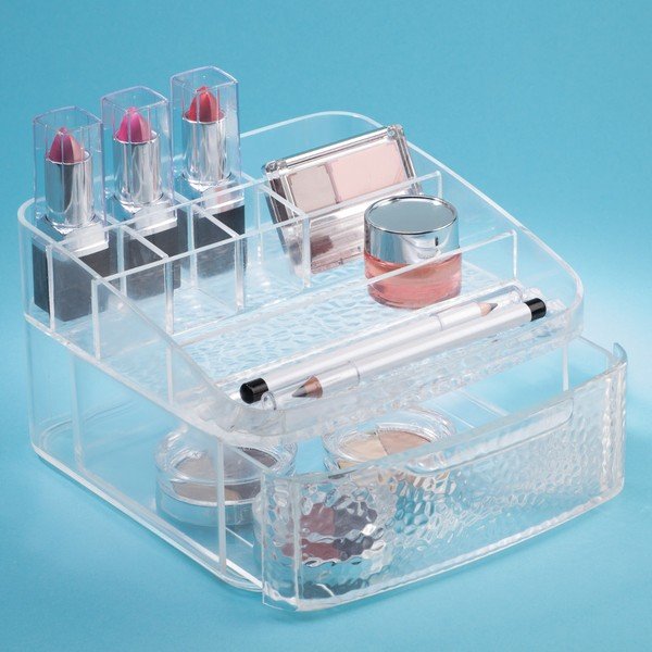 Organizator InterDesign Drawer Rain, lungime 17 cm, alb-image-1