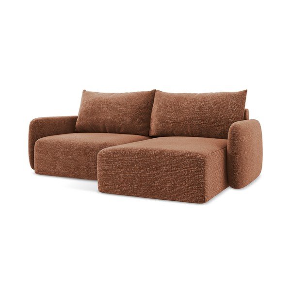 Colțar cărămiziu extensibil/cu spațiu de depozitare (cu colț pe partea dreaptă) Kalena – Makamii-image-1