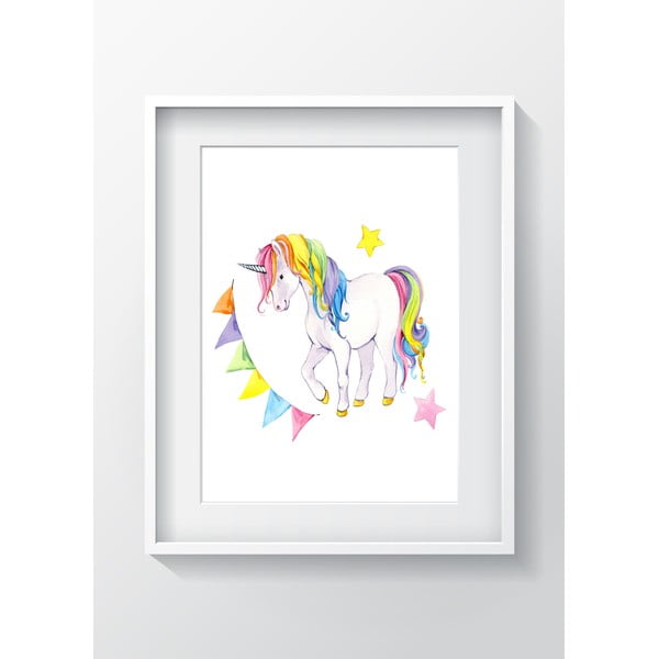 Tablou pentru copii OYO Kids Colorful Unicorn, 24 x 29 cm