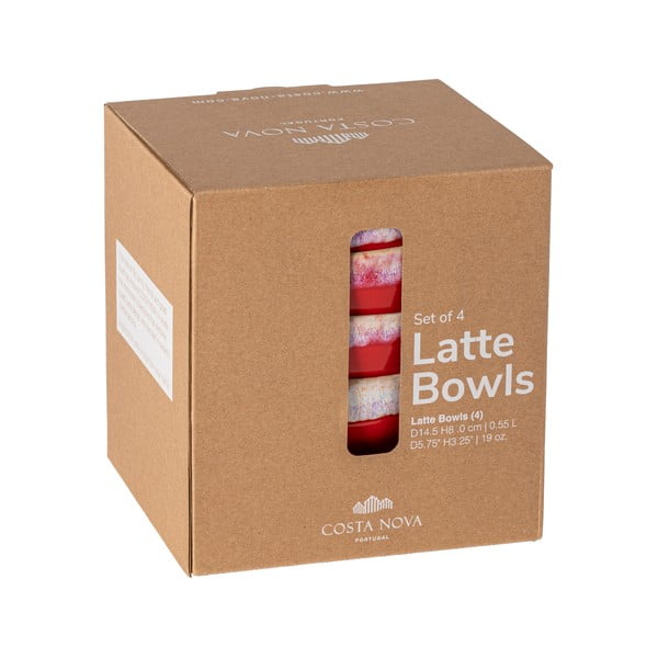 Boluri roșii 4 buc. din gresie ø 15 cm Latte – Costa Nova-image-3