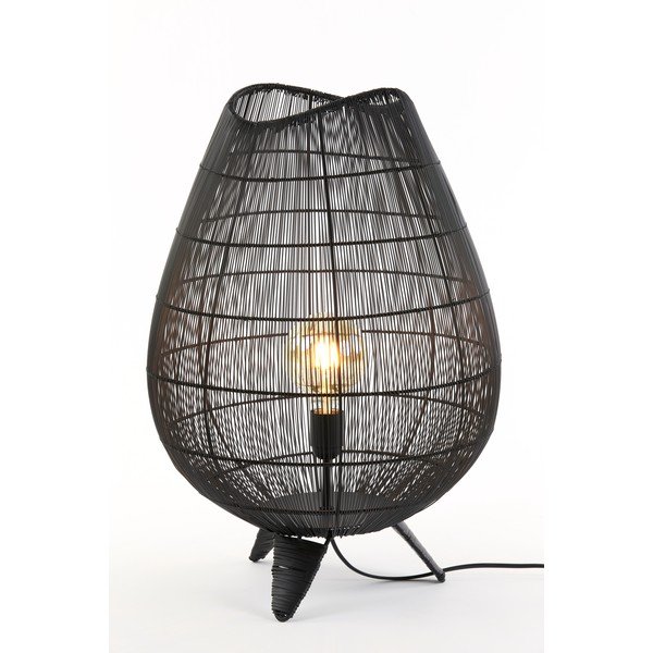 Veioză negru-mat cu abajur din metal (înălțime 56 cm) Yumi – Light & Living-image-2