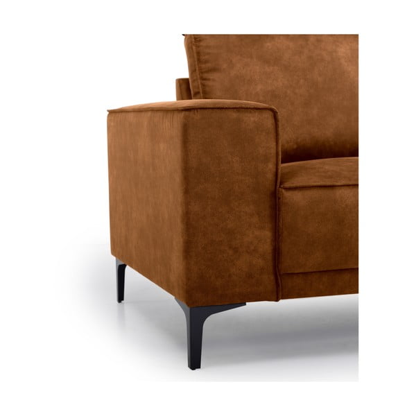 Fotoliu maro   din imitație de piele Copenhagen - Scandic-image-1