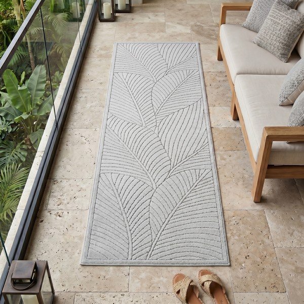 Covor tip traversă pentru interior și exterior argintiu 80x250 cm Nova 1203 – Ayyildiz Carpets-image-1