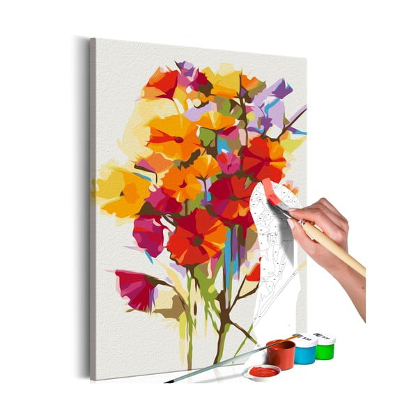Set DIY pentru crearea unei picturi pe pânză Artgeist Summer Flowers, 60 x 40 cm