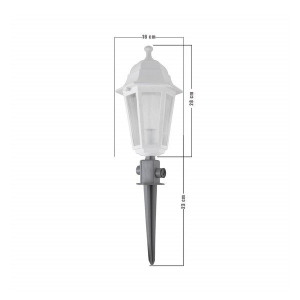 Corp de iluminat cu LED pentru grădină Homemania Decor Optic, alb-image-1