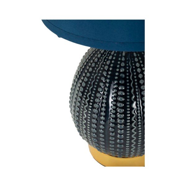 Veioză albastră din ceramică cu abajur textil (înălțime 30,5 cm) Flavi – Mauro Ferretti-image-3