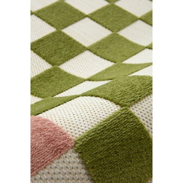 Covor pentru exterior și interior verde/roz 200x290 cm Enja – Jotex-image-3
