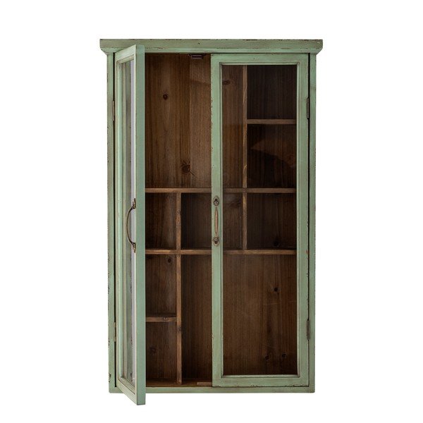 Vitrină verde din lemn de brad 13,5x80 cm Hazem – Bloomingville-image-3