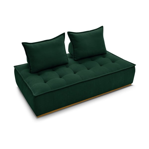 Canapea verde-închis cu tapițerie din chenille 175 cm Elisa – Bobochic Paris-image-4